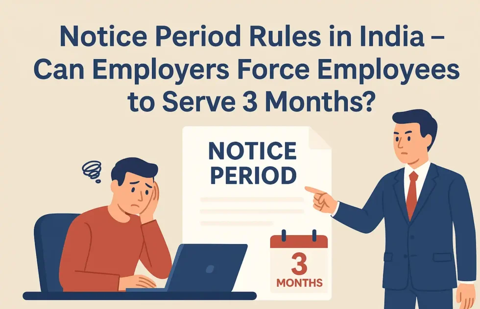 Notice Period Rules in India – Can Employers Force Employees to Serve 3 Months?