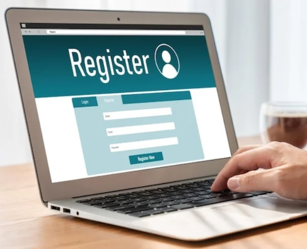 CLRA registration on laptop